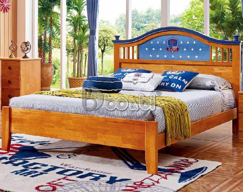 Giường ngủ cho bé trai gỗ sồi oak BBJY YS17G-1
